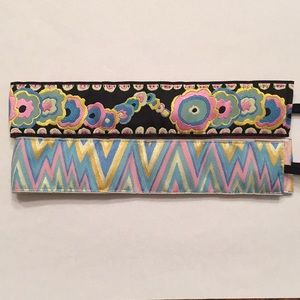 Two Thick Patterned Sweaty Bands